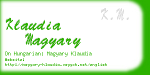 klaudia magyary business card